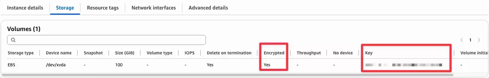 Example of encrypted volume in EKS launch template